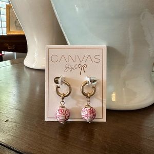Chinoiserie Ball Huggies from Canvas Style